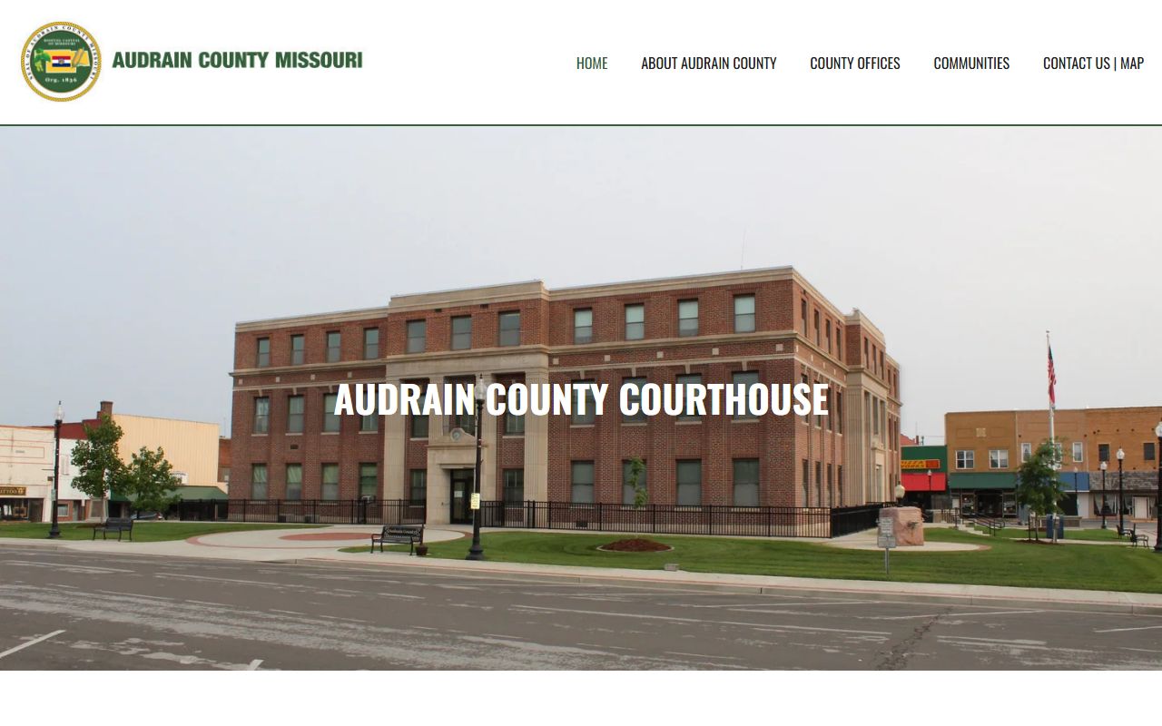 Audrain County Missouri website for accessing marriage records information