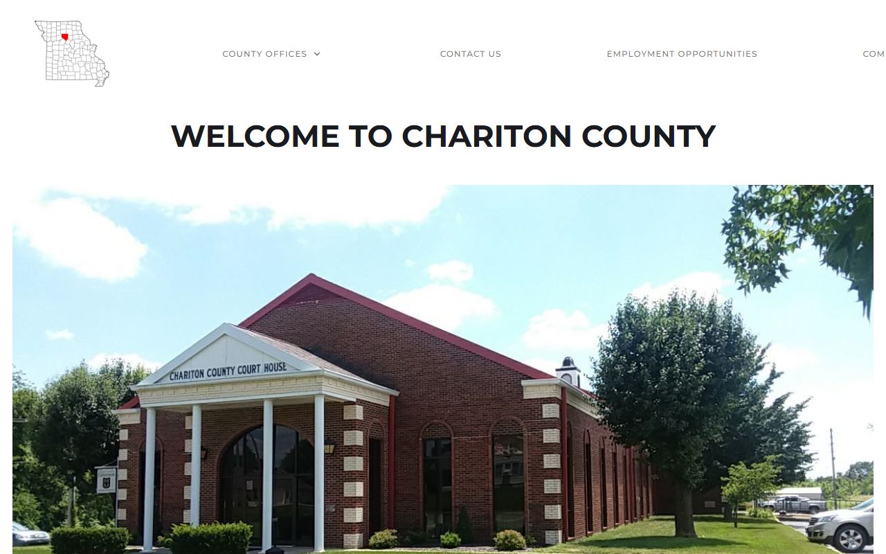 Chariton County Missouri website for marriage records and county office information