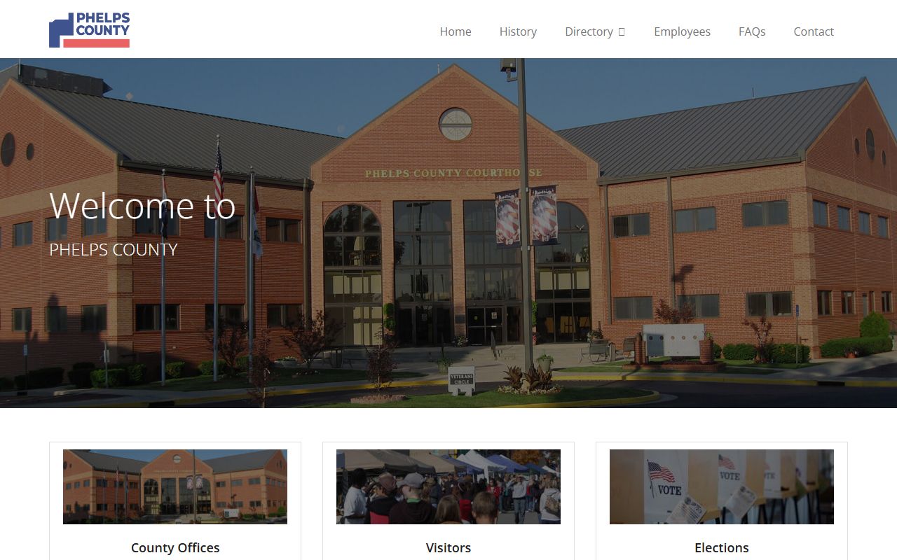 Phelps County Missouri government website for marriage records