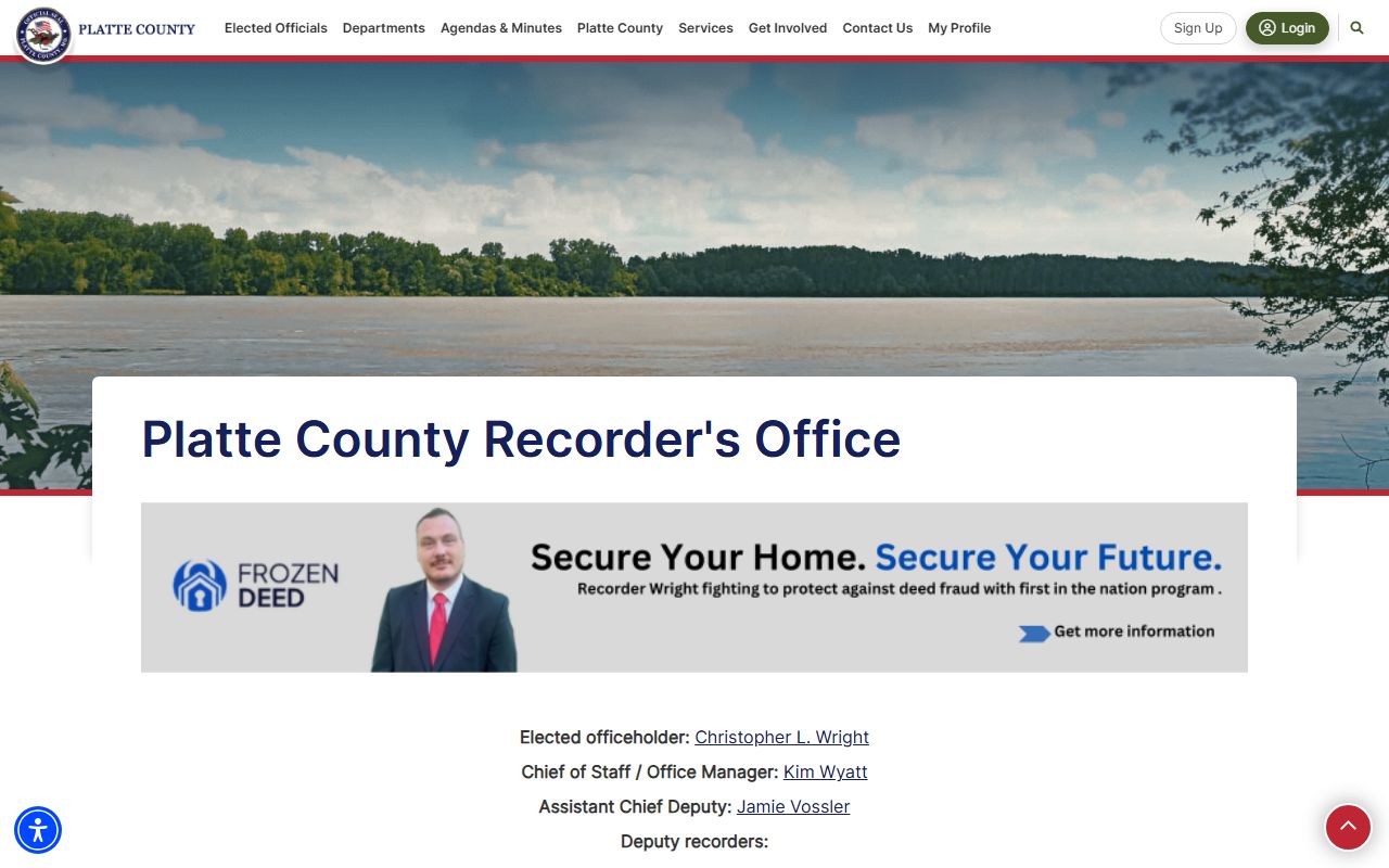 Platte County Missouri Recorder of Deeds for marriage records