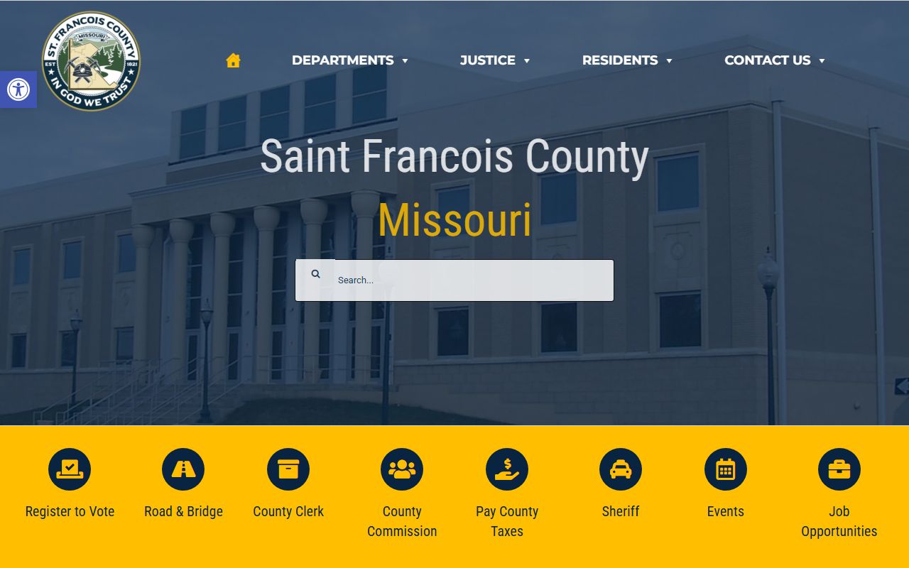 St. Francois County government website for marriage records